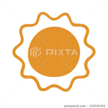 Sun Badge Emblem Minimal Line Style Sun Badge Emblem Minimal Line Style 138795393