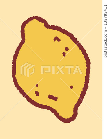 Lemon Fruit Whole With Rough Peel Cartoon Lemon Fruit Whole With Rough Peel Cartoon 138795411