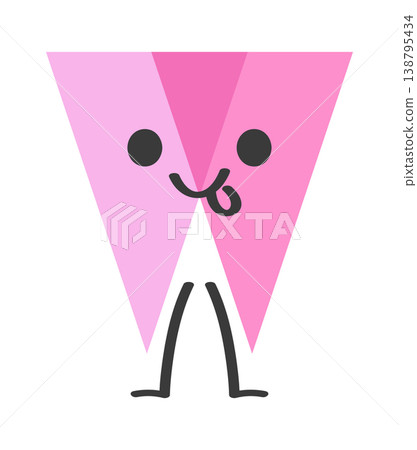 Wedge Character Licking Lips Cartoon Wedge Character Licking Lips Cartoon 138795434