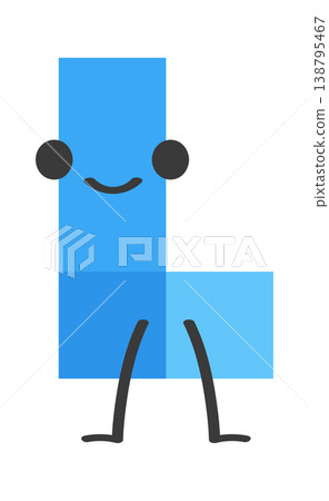Letter L Mascot Walking Cartoon Style Letter L Mascot Walking Cartoon Style 138795467
