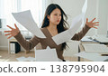 woman throwing papers 138795904