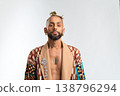 Vibrant Style: Black Gay Man in Colorful Jacket 138796294