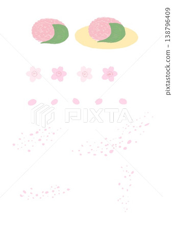 水彩櫻花麻糬 水彩櫻花麻糬 138796409