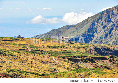 秋季從立山室堂眺望天狗平及富山平原。 秋季從立山室堂眺望天狗平及富山平原。 138796958