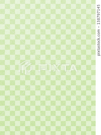 綠色日式圖案紙紋理，帶有棋盤格背景。 138797145