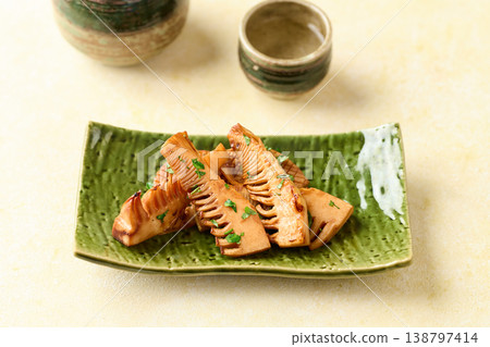 Bamboo shoot steak with butter and soy sauce 138797414