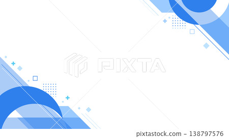 Blue geometric decorative frame background, transparent PNG, 16:9 aspect ratio, business material for presentations and videos. Blue geometric decorative frame background, transparent PNG, 16:9 aspect ratio, business material for presentations and videos. 138797576