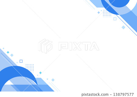 Blue geometric decorative frame background, transparent PNG, simple design material for business use. Blue geometric decorative frame background, transparent PNG, simple design material for business use. 138797577