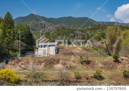 Springtime rural landscape, Ogi, Otsu City, Shiga Prefecture Springtime rural landscape, Ogi, Otsu City, Shiga Prefecture 138797608