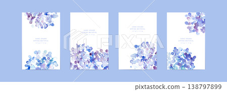 Watercolor painting. Watercolor-style vector illustration of hydrangeas. Illustration for the summer rainy season. 138797899