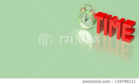 Time Management Concept with Alarm Clock and Productivity Symbol 3d render. Time Management Concept with Alarm Clock and Productivity Symbol 3d render. 138798131