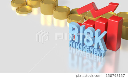 Risk Management Financial Growth Strategy Business Investment Concept 3d render. Risk Management Financial Growth Strategy Business Investment Concept 3d render. 138798137
