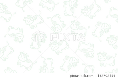 Cow line drawing pattern (white) Cow line drawing pattern (white) 138798154