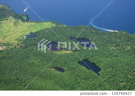 Shiretoko Five Lakes Seen from the Sky (Shiretoko, Hokkaido) 138798427