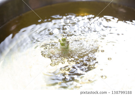 Tempura, oil, tempura, tara sprouts Tempura, oil, tempura, tara sprouts 138799188