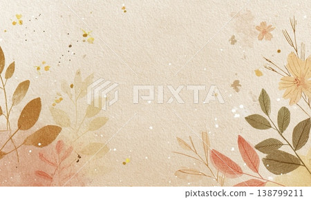 自然花葉背景 138799211