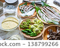 Spring tempura ingredients, wild vegetables 138799266