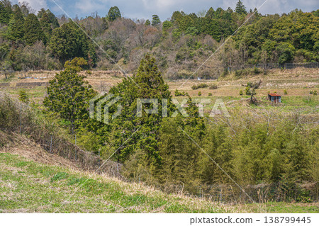 Springtime terraced rice field scenery, Ogi, Otsu City, Shiga Prefecture Springtime terraced rice field scenery, Ogi, Otsu City, Shiga Prefecture 138799445