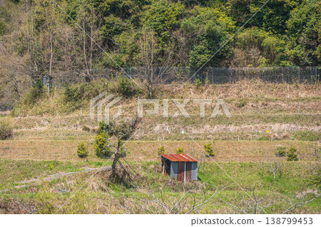 Springtime terraced rice field scenery, Ogi, Otsu City, Shiga Prefecture Springtime terraced rice field scenery, Ogi, Otsu City, Shiga Prefecture 138799453