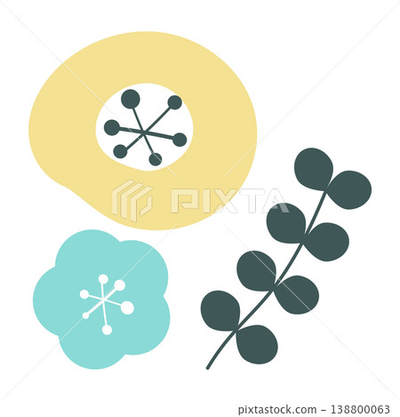 北歐風格的簡約花卉插畫 北歐風格的簡約花卉插畫 138800063