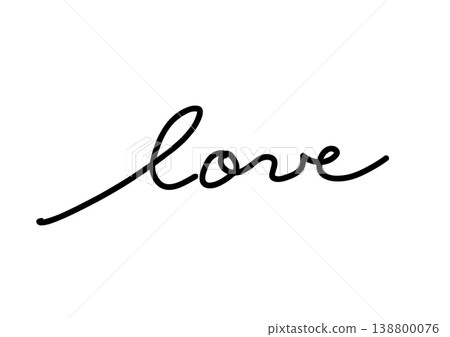 Simple handwritten English lettering for "Love" Simple handwritten English lettering for "Love" 138800076
