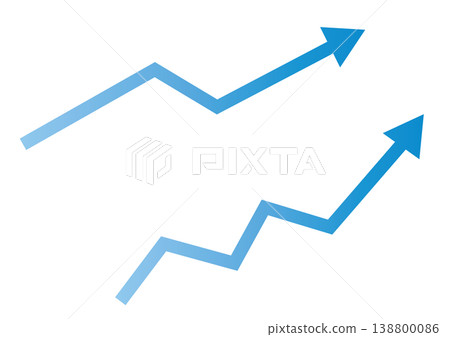 細線增長箭頭圖示 商業圖表 UI 素材 138800086