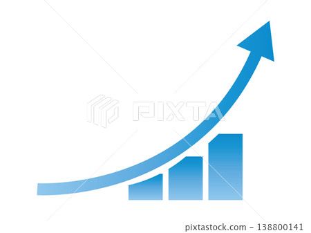 Thin line growth graph arrow icon Business analysis UI material Thin line growth graph arrow icon Business analysis UI material 138800141