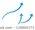 細線彎曲箭頭圖標，方向性流 UI Material 138800173