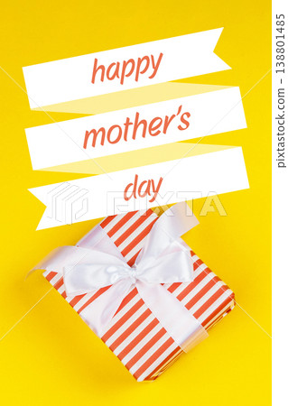 Happy Mother Day celebration on May 10 with a colorful gift and cheerful message displayed Happy Mother Day celebration on May 10 with a colorful gift and cheerful message displayed 138801485