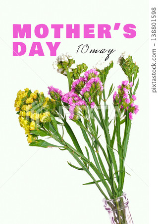 Mother's Day flowers for celebration on 10 May with bright colors and simple arrangement 138801598