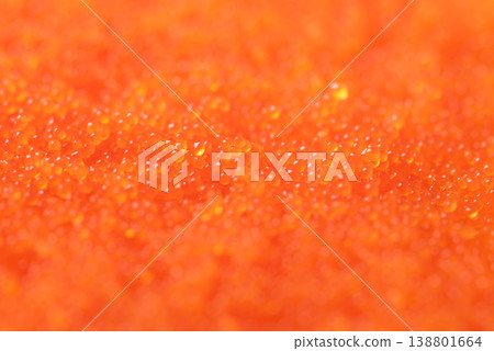 Close-up of fresh Ebiko (Capelin roe) texture background, Japanese food ingredients 138801664