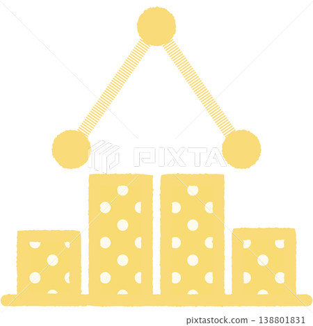 Simple line and bar graph icons: Up/Down, Polka Dots Simple line and bar graph icons: Up/Down, Polka Dots 138801831