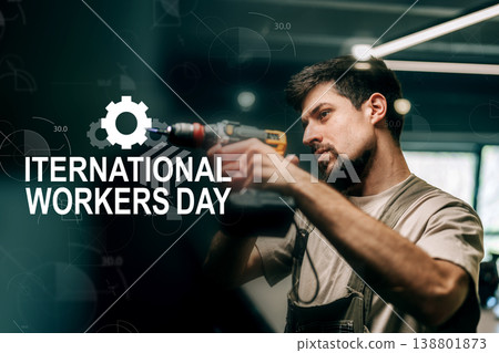 Celebrating International Workers Day on May 1 with workers and tools in action Celebrating International Workers Day on May 1 with workers and tools in action 138801873
