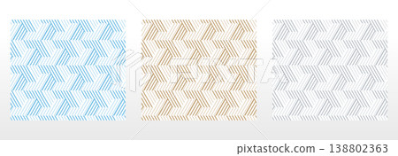 Set of abstract geometric patterns. Seamless vector backgrounds. Colored ornaments Graphic modern patterns Simple lattice graphic design Set of abstract geometric patterns. Seamless vector backgrounds. Colored ornaments Graphic modern patterns Simple lattice graphic design 138802363