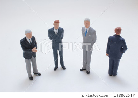 A Miniature Business Group Interaction Scene A Miniature Business Group Interaction Scene 138802517
