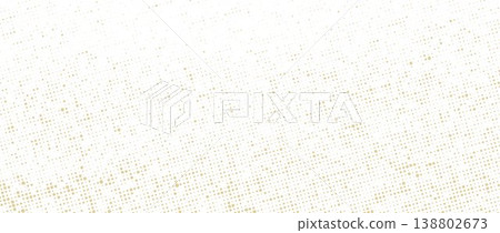 Dotted beige halftone background. Pixelated speckle paper texture. Retro craft ecru wallpaper. Grungy grainy gradient overlay. Subtle dirty canvas material backdrop. Vector sackcloth halfton pattern 138802673