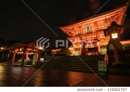 A photo of the vermilion color of Fushimi Inari Taisha Shrine, popular with both domestic and international tourists. A photo of the vermilion color of Fushimi Inari Taisha Shrine, popular with both domestic and international tourists. 138802787