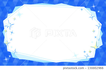 A frame with a cold, icy image and a polygon pattern background (horizontal) A frame with a cold, icy image and a polygon pattern background (horizontal) 138802966