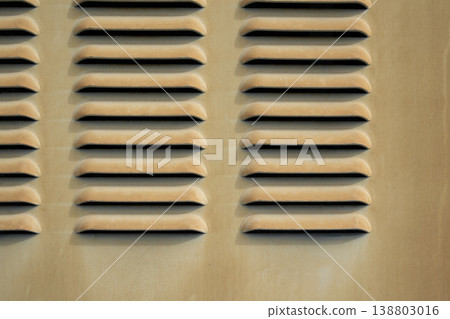 Industrial vent grid pattern close up beige metal texture abstract background modern architectural detail Industrial vent grid pattern close up beige metal texture abstract background modern architectural detail 138803016