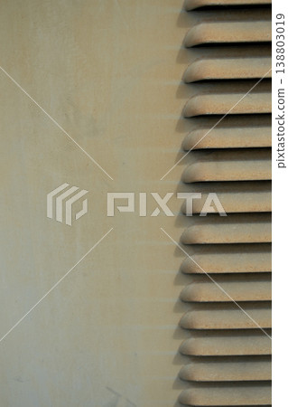 Minimal industrial wall with vent detail beige texture abstract architectural background modern design copy space Minimal industrial wall with vent detail beige texture abstract architectural background modern design copy space 138803019