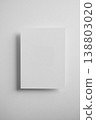 Blank paper mockup with shadow on gray background minimal aesthetic clean design template vertical copy space 138803020