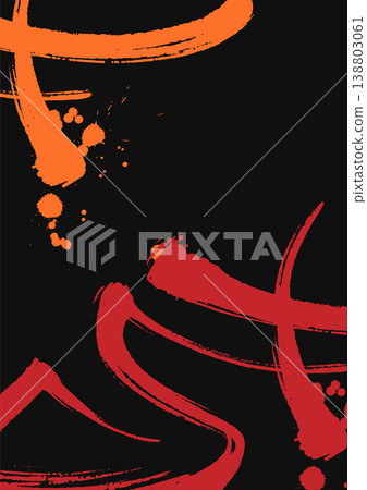 Abstract Yellow and Red Brush Stroke Vector Abstract Yellow and Red Brush Stroke Vector 138803061