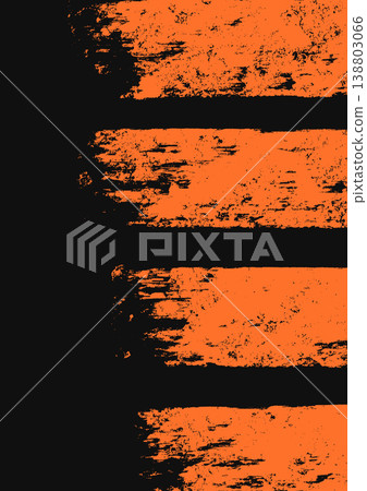 Black and orange Grunge Brush Stroke Abstract Vector 138803066