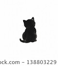 Back view of a black kitten 4 138803229