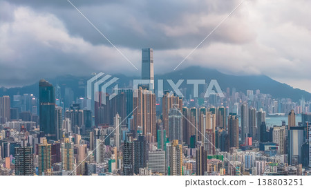 April 10 2026 Kowloon High Density Urban Skyline View, HK 138803251