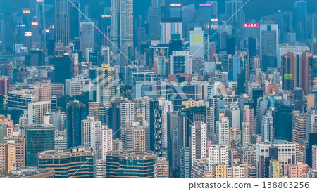 April 10 2026 Mong Kok Extremely Dense Urban Cityscape, hk 138803256