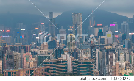 April 10 2026 Mong Kok Extremely Dense Urban Cityscape, hk 138803272