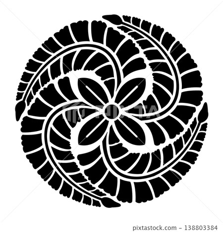 Pattern: Four Tomoe Wisteria 138803384