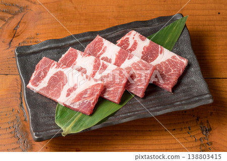 Pork shoulder loin: A classic pork dish with rich flavor and depth. 138803415