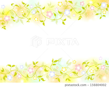 Flower and leaf background Flower and leaf background 138804002